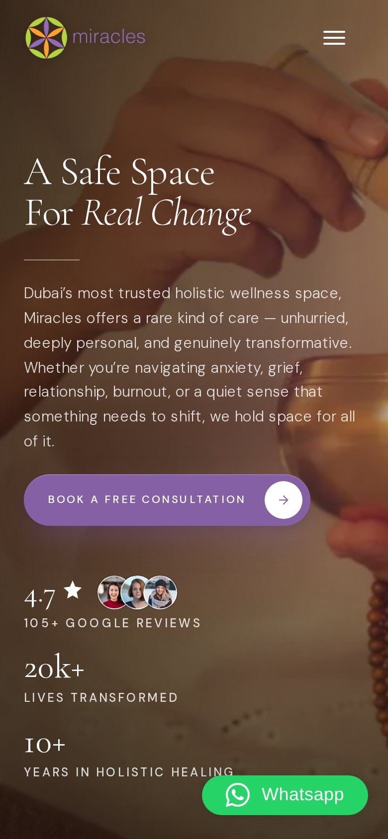 Miracles Wellness on mobile