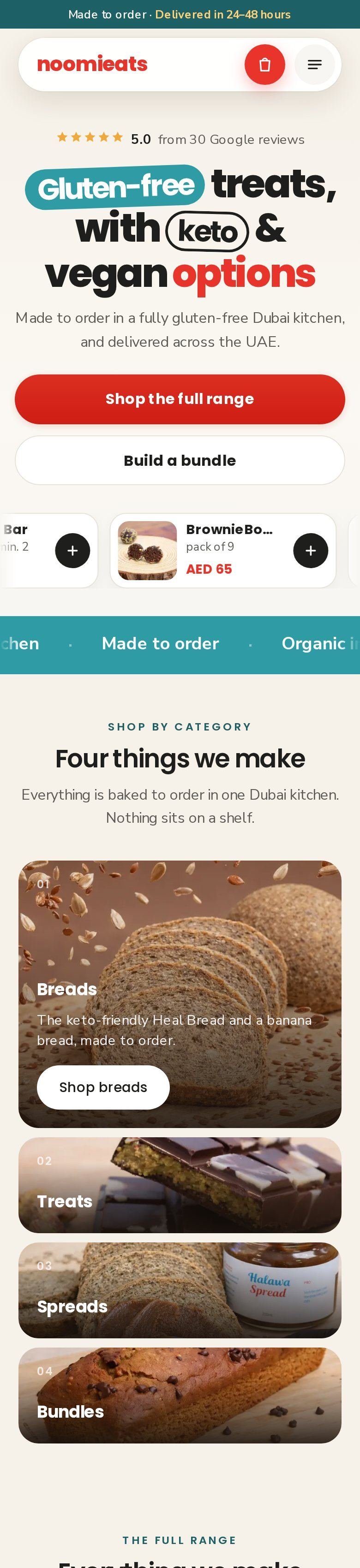 New Noomi Eats on mobile