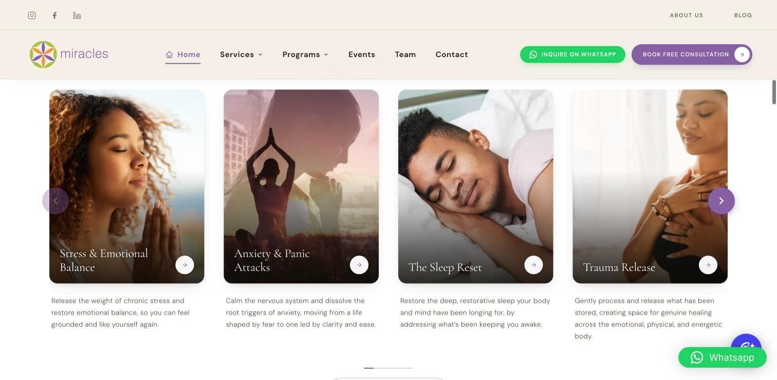 Guided programs section